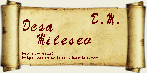 Desa Milešev vizit kartica
